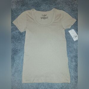 Isabel Maternity Tan Short Sleeve Tee Classic Design